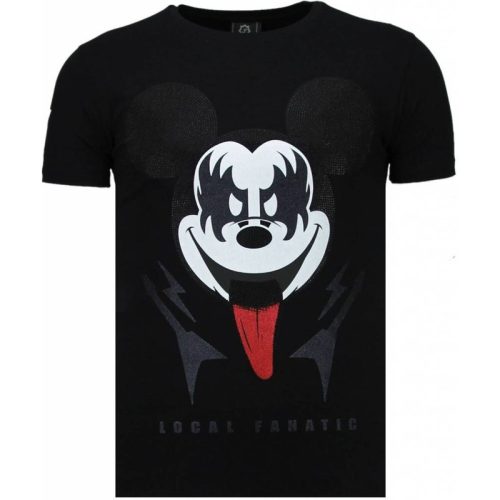 Local Fanatic Kiss my mickey rhinestone t-shirt