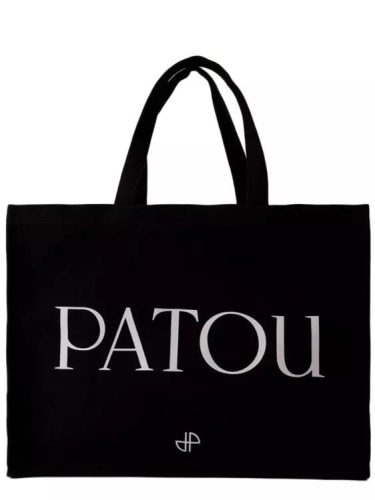 Patou Totes & shoppers – Large Tote Bag – Cotton – Black in zwart