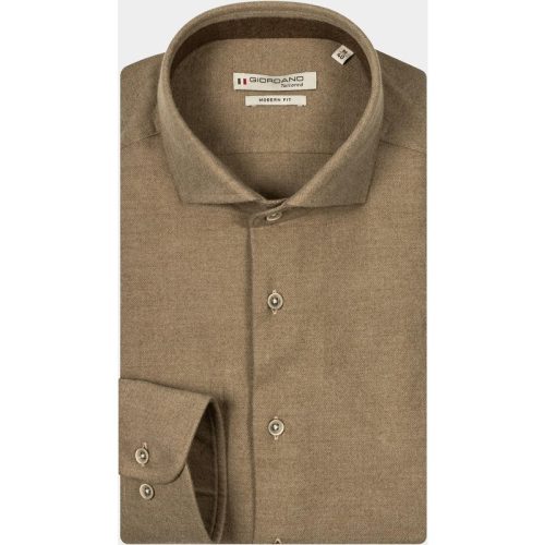 Giordano Casual hemd lange mouw Wit Row, LS Cutaway Twill with Su 427827/81