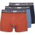 Jack & Jones Heren boxershorts trunks jacmarco oranje/blauw 3-pack