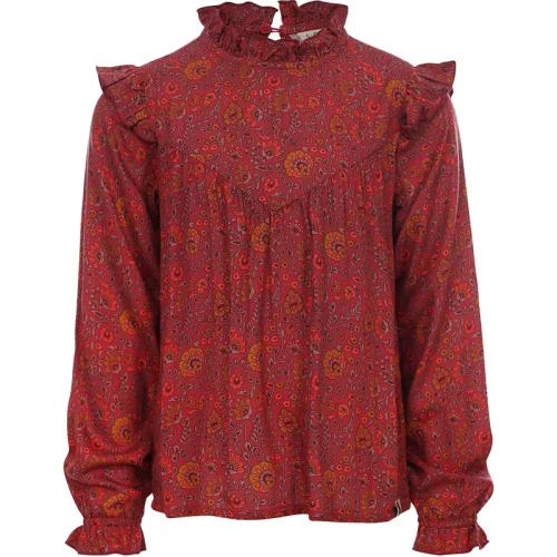 Looxs Revolution Meisjes blouse viscose framboos paisley