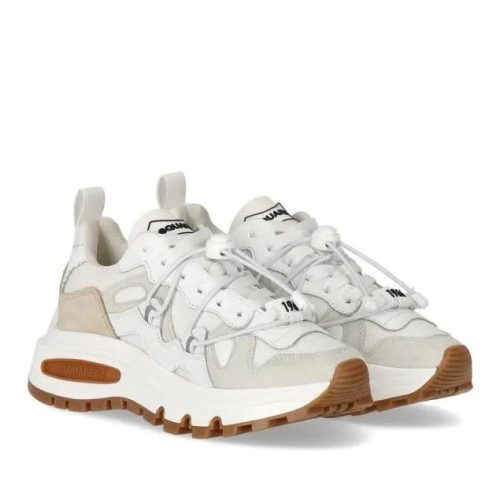 Dsquared2 Low-Top Sneakers – Runds2 White Sneaker in beige