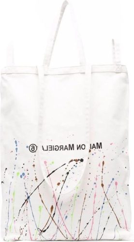 Maison Margiela Totes & shoppers – Mm6 Oversize Logo Tote Bag in wit