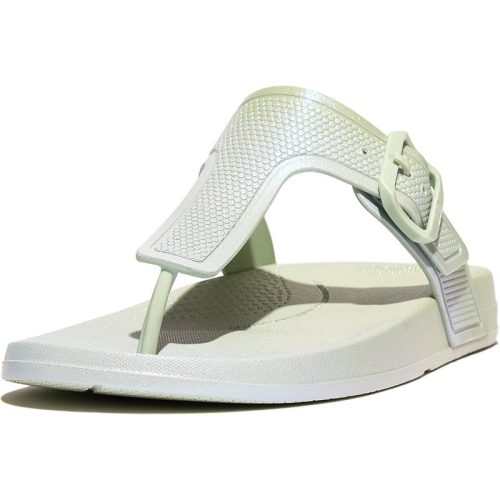 FitFlop Iqushion iridescent adjustable buckle flip-flops