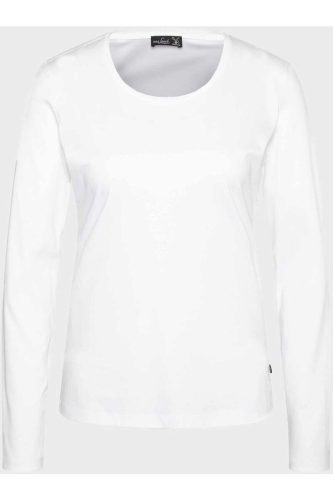 van Laack Slim Fit Dames T-shirt wit, Effen