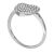 Fossil Ringen – Sadie Glitz Heart Stainless Steel Center Focal in silver