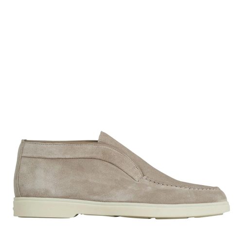 Santoni Ballerinas – Dessert Leather Ankle Boots in taupe