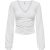 Only Onlmai ls ruching top cc jrs off-white