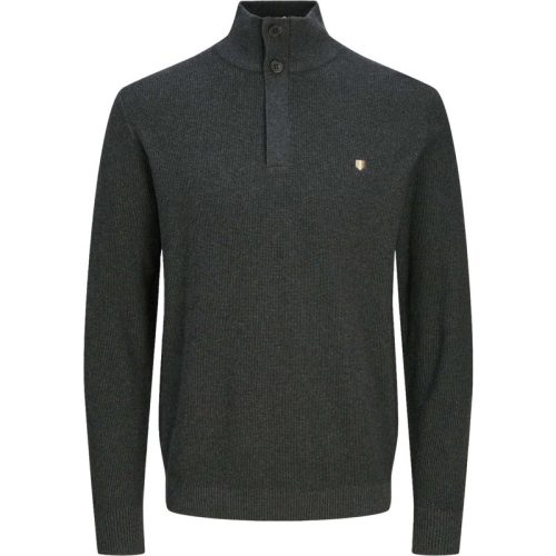 Jack & Jones Jprblurony knit half zip dark grey melange