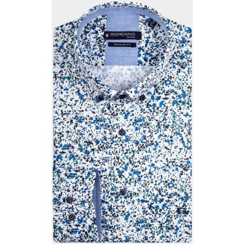 Giordano Casual hemd lange mouw ivy stains print 417038/70