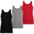 Apollo Jongens singlet hemd bamboe 3-pack zwart grijs rood