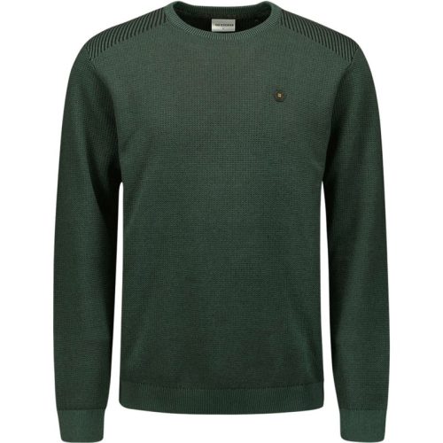 No Excess Pullover crewneck 2 coloured jacqua dark green