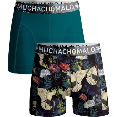 Muchachomalo Heren 2-pack boxershorts baretta blue hawai