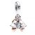 Pandora Charms – Two-tone Wedding Bells Double Dangle in silver