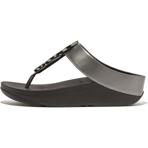 FitFlop Halo bead-circle metallic toe-post sandals