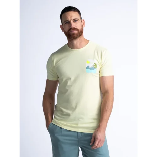 Petrol Industries Heren t-shirt m-1040-tsr638 1103 lemon yellow