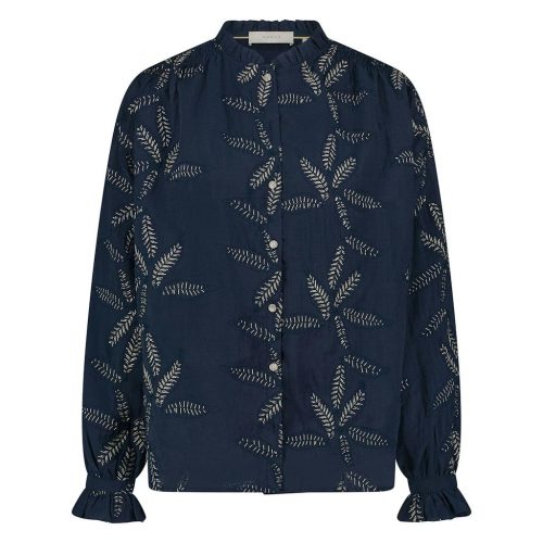 Nukus Jenna Blouse Embroidery Blouse 70 Navy