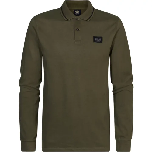 Petrol Industries Heren polo m-3040-pol903 6088 army green