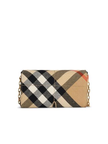 Burberry Shoppers – Beige Polyester Blend ‘Check’ Crossbody Bag in beige