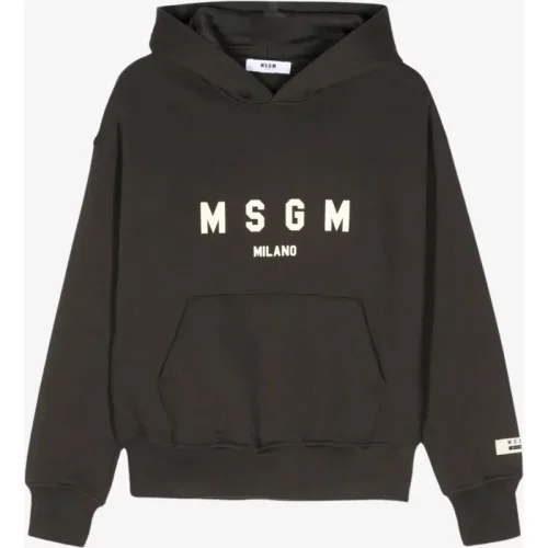 Msgm Jongens hoodie piombo lead