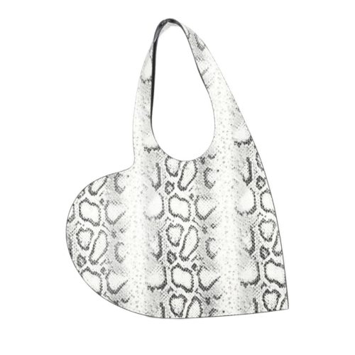 Coperni Hobo bags – Snake Print Mini Heart Bag in wit