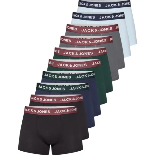 Jack & Jones Heren boxershorts effen jacsolid mega multipack 10-pack