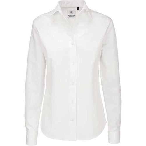 B and C B&c vrouwen/dames sharp twill shirt met lange mouwen