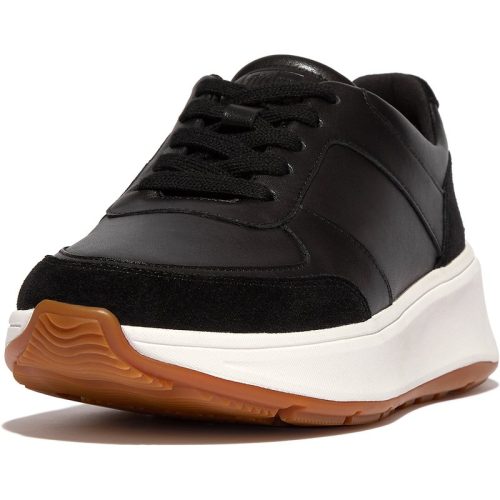 FitFlop F-mode leather/suede flatform sneakers