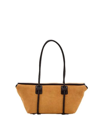 Hereu Shoppers – Forna Suede Shoulder Bag in bruin