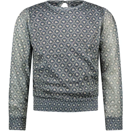 MAYCE Winter top meisjes mesh, hartjes