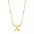 Isabel Bernard Kettingen – Le Marais Chloé 14 Karat Initial Necklace Letter X in gold