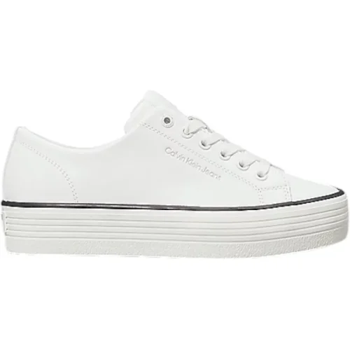 Calvin Klein Leren plateau sneaker