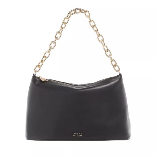 Tommy Hilfiger Hobo bags – Casual Chic Leather Shoulder Bag in zwart