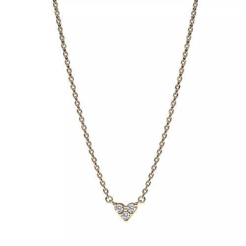 Pandora Kettingen – Heart 14k gold-plated necklace withcubic zirconia in gold