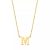 Isabel Bernard Kettingen – Le Marais Chloé 14 Karat Initial Necklace Letter M in gold