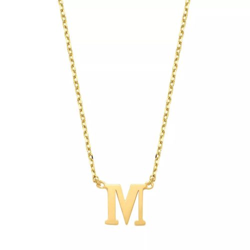 Isabel Bernard Kettingen – Le Marais Chloé 14 Karat Initial Necklace Letter M in gold