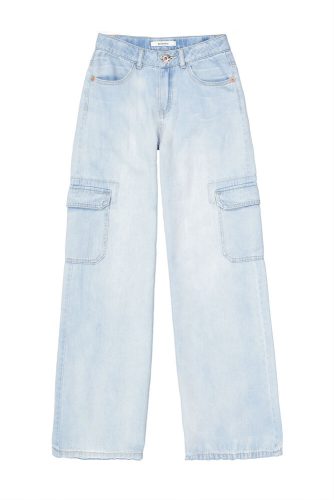 WIDE FIT CARGO JEANS