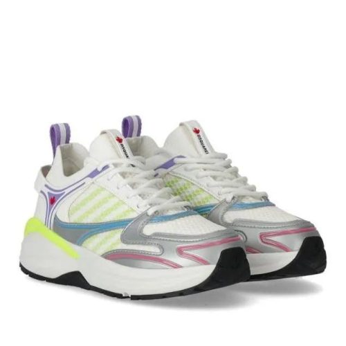 Dsquared2 Sneakers – Dash White Multicolor Sneaker in wit