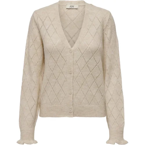 Jacqueline de Yong Letty l/s v-neck struc cardi knt