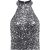 Only Jdydiana sl sequins halter top jrs zilverkleurig