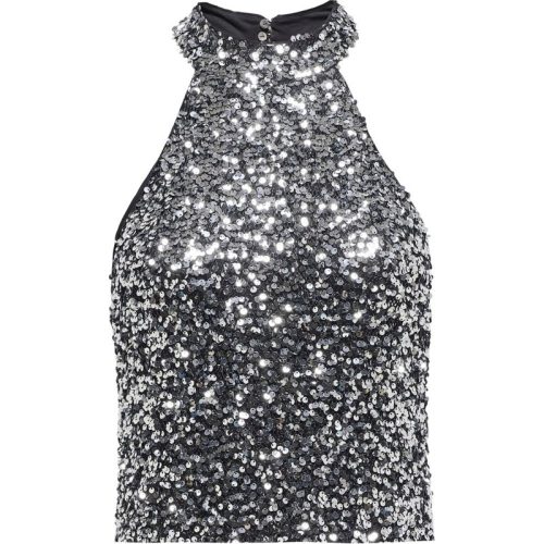 Only Jdydiana sl sequins halter top jrs zilverkleurig