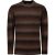 No Excess Pullover crewneck degrade stripes w brown