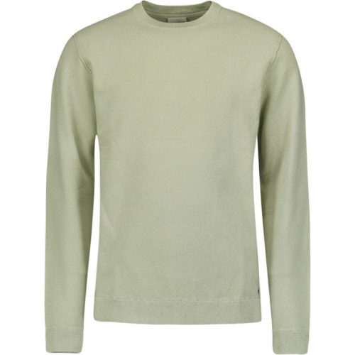 No Excess Pullover crewneck solid jacquard smoke