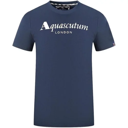 Aquascutum Elegante katoenen t-shirt met iconische vlag detail