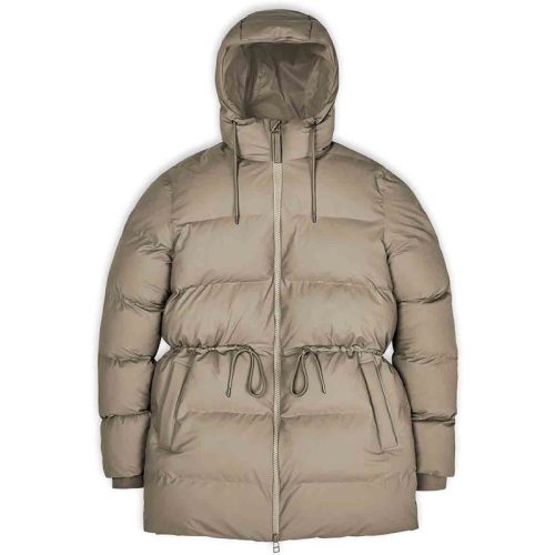 Rains 15370 puffer w jacket taupe