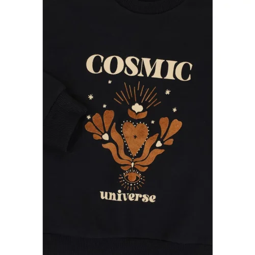 Looxs Revolution Sweater black cosmic universe voor meisjes in de kleur