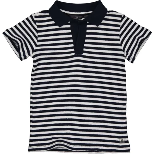 Levv Jongens polo t-shirt marlon aop blue stripe