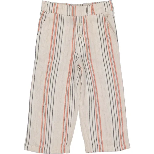 Quapi Meisjes lange broek muriel aop taupe stripe