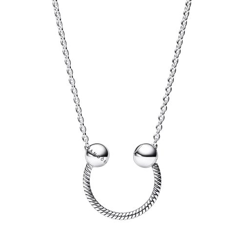 Pandora Kettingen – Pandora Moments U-shape Charm Pendant Necklace in silver