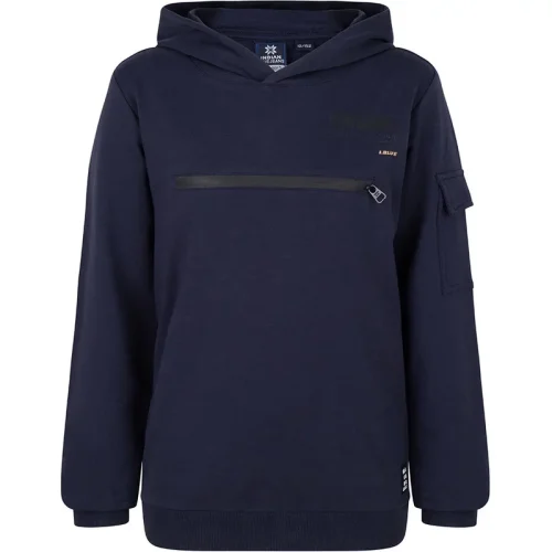 Indian Blue Indian blue jongens hoodie zip pocket blue